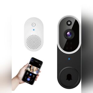 Smart Wi-Fi Doorbell Camera with White Accent